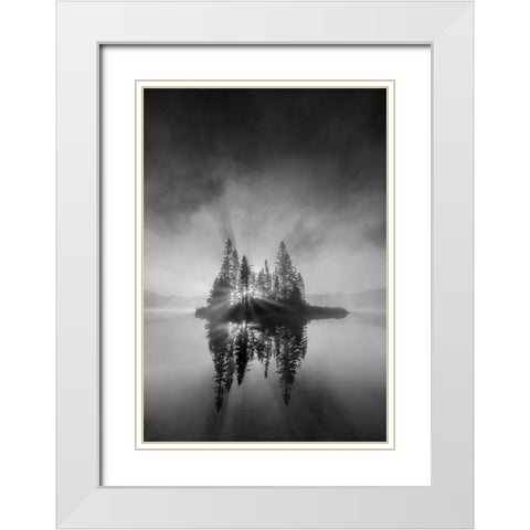 Breaking Through White Modern Wood Framed Art Print with Double Matting by Luo, Donald