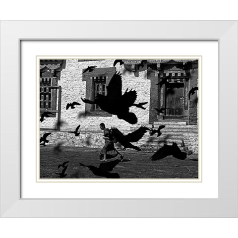 Elsewhere In The World White Modern Wood Framed Art Print with Double Matting by Pizzocaro, Giorgio