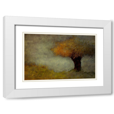 Willow White Modern Wood Framed Art Print with Double Matting by Talen, Nel