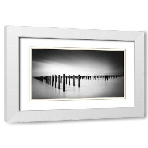 Formation  - Study White Modern Wood Framed Art Print with Double Matting by Staelens, Christophe