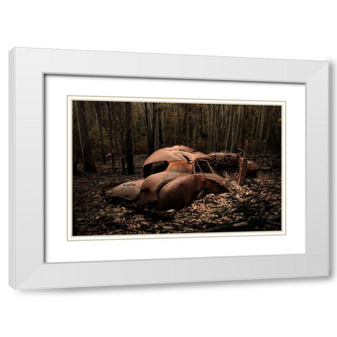 Requiem For A Lost Marque White Modern Wood Framed Art Print with Double Matting by Keogh, Francis