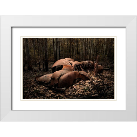 Requiem For A Lost Marque White Modern Wood Framed Art Print with Double Matting by Keogh, Francis