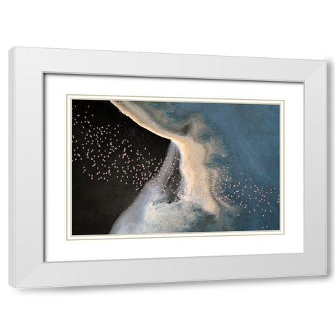 Wave Runner Iv White Modern Wood Framed Art Print with Double Matting by Fan, John
