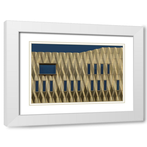 The Yellow Wall White Modern Wood Framed Art Print with Double Matting by Luycx, Theo