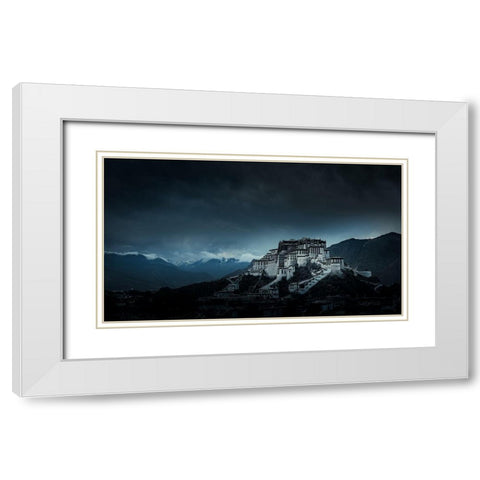 Potala Palacea??A?Maandsup3;Rac?Arla?? White Modern Wood Framed Art Print with Double Matting by Qiye