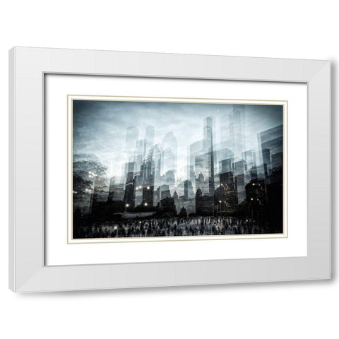 Untitled White Modern Wood Framed Art Print with Double Matting by Lacz, Krisztina