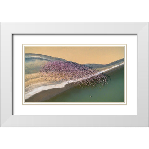 Gone With The Wind White Modern Wood Framed Art Print with Double Matting by Fan, John