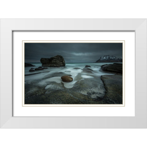 Stormbringer Coming... White Modern Wood Framed Art Print with Double Matting by Rosenfeld, Haim