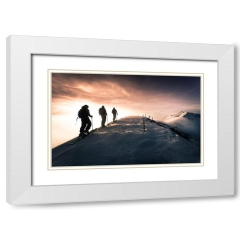 Blessed Moments White Modern Wood Framed Art Print with Double Matting by Bertoncelj, Sandi