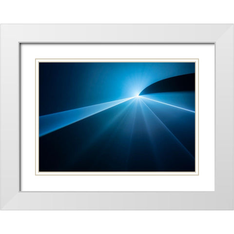 To The Point White Modern Wood Framed Art Print with Double Matting by Van Son, Greetje