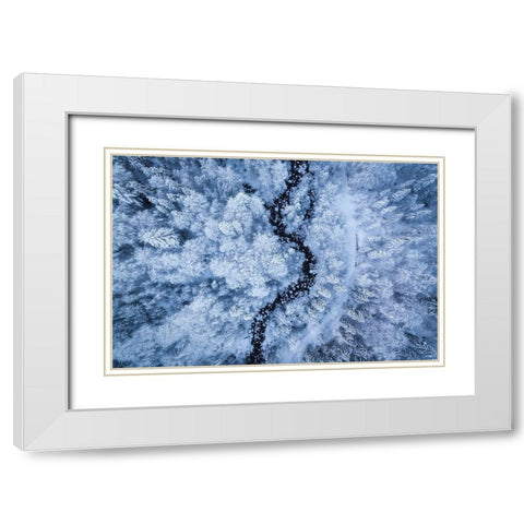 A Freezing Cold Beauty White Modern Wood Framed Art Print with Double Matting by Gastager, Daniel