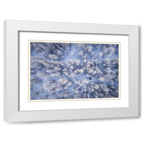 Getting The Job Done White Modern Wood Framed Art Print with Double Matting by Gastager, Daniel