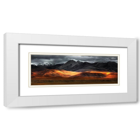 Pano White Modern Wood Framed Art Print with Double Matting by Selions