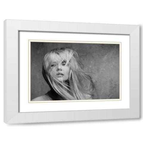Windswept Series White Modern Wood Framed Art Print with Double Matting by Ashton-Jones, Howard