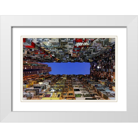 Montane Mansion White Modern Wood Framed Art Print with Double Matting by Fleckenstein, Martin