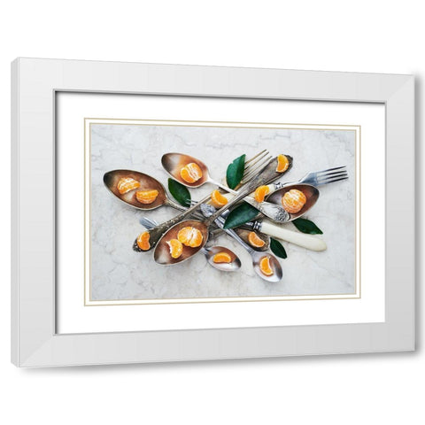 Spoonsatangerines White Modern Wood Framed Art Print with Double Matting by Karina, Aleksandrova