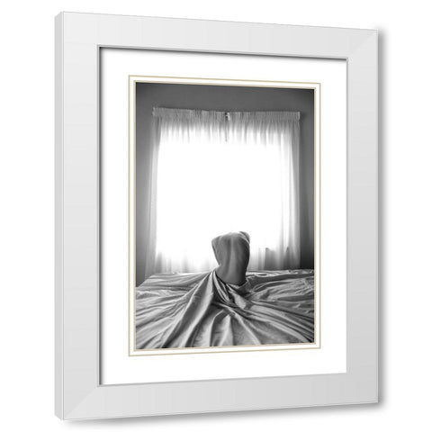 From Home To Heaven White Modern Wood Framed Art Print with Double Matting by Mohammad