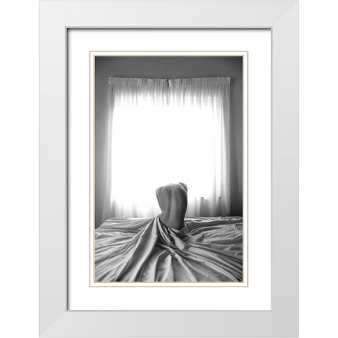 From Home To Heaven White Modern Wood Framed Art Print with Double Matting by Mohammad