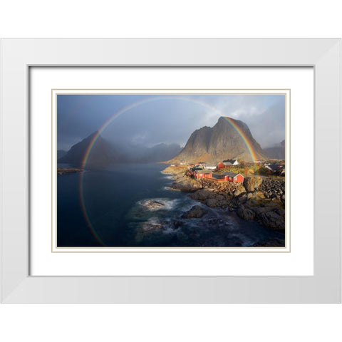 In The Rainbow White Modern Wood Framed Art Print with Double Matting by Schneider, Nicolas