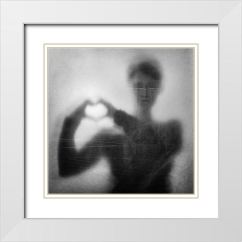 Heart Over Head White Modern Wood Framed Art Print with Double Matting by Schleicher-Schwarz, Roswitha