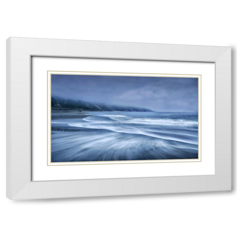 Mists In The Sea White Modern Wood Framed Art Print with Double Matting by Osuna, Fran