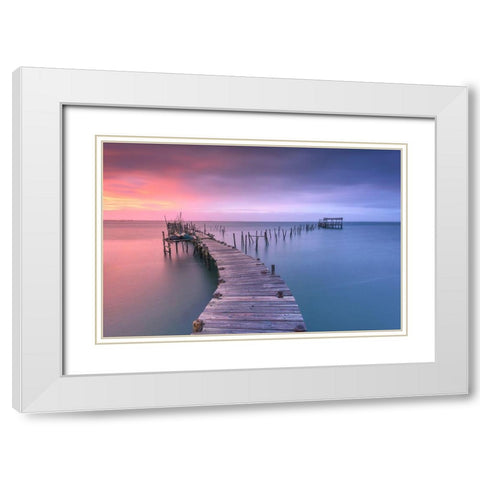 Carrasqueira White Modern Wood Framed Art Print with Double Matting by Carrillo Lopez, Antonio