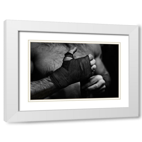 The Force Be With You White Modern Wood Framed Art Print with Double Matting by Allicot, Manu
