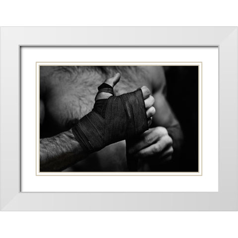 The Force Be With You White Modern Wood Framed Art Print with Double Matting by Allicot, Manu