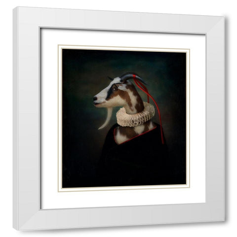 ***** White Modern Wood Framed Art Print with Double Matting by Melik-Nubarova, Svetlana