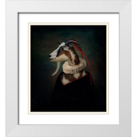 ***** White Modern Wood Framed Art Print with Double Matting by Melik-Nubarova, Svetlana