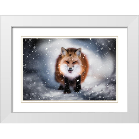 Renart White Modern Wood Framed Art Print with Double Matting by Yatsushima, Yuki