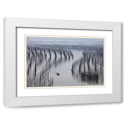 Return Home White Modern Wood Framed Art Print with Double Matting by Woo Ryu, Shin