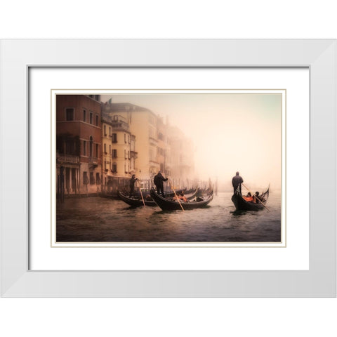 Foggy Venice White Modern Wood Framed Art Print with Double Matting by Scherhag, Ute