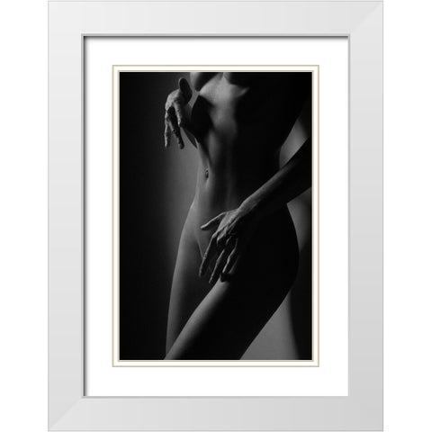 Soft Touch White Modern Wood Framed Art Print with Double Matting by Clovis, Christophe