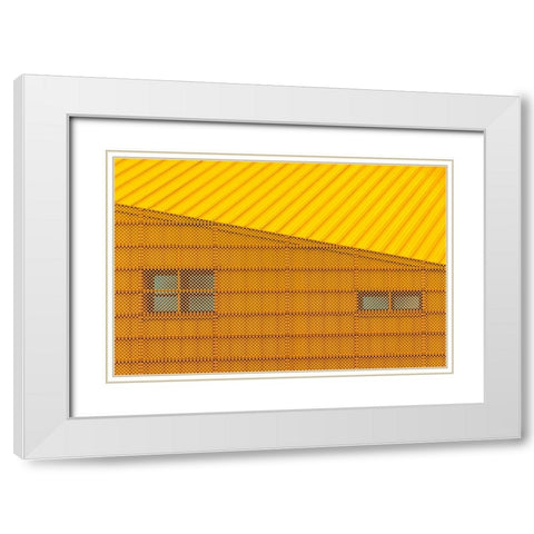 Protected Windows White Modern Wood Framed Art Print with Double Matting by Luycx, Theo