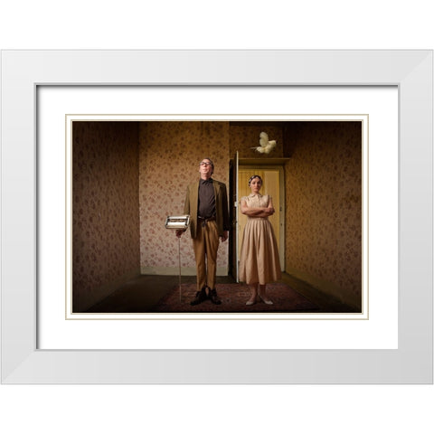 Home, Sweet Home II White Modern Wood Framed Art Print with Double Matting by von Diepenbroek, Christine