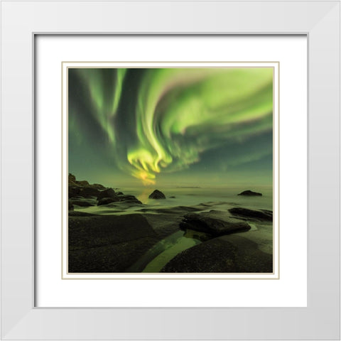 Dancing Queen White Modern Wood Framed Art Print with Double Matting by Smid Master, Jan