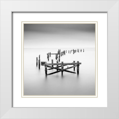 Standing Firmish White Modern Wood Framed Art Print with Double Matting by Bolton, Robert