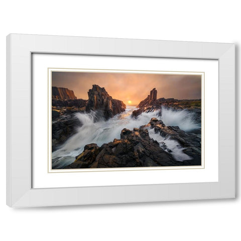 Let The Light Breaking Through White Modern Wood Framed Art Print with Double Matting by Fan, Tim