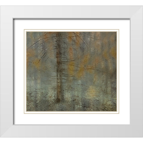Pine Tree White Modern Wood Framed Art Print with Double Matting by Talen, Nel