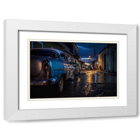 Night In Trinidad White Modern Wood Framed Art Print with Double Matting by Tagliarino, Marco