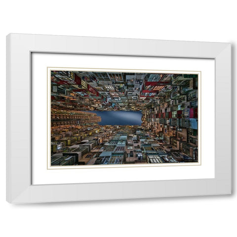 Infinite Windows White Modern Wood Framed Art Print with Double Matting by Figueras, Antoni