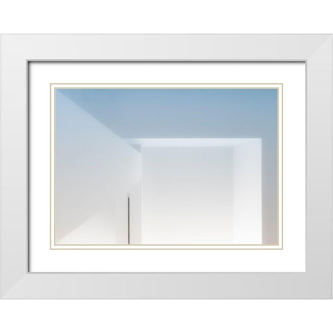 Abstract Interior White Modern Wood Framed Art Print with Double Matting by Van Son, Greetje