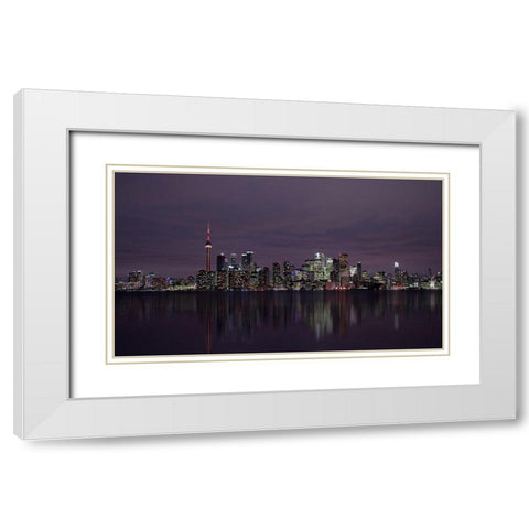 Toronto White Modern Wood Framed Art Print with Double Matting by Tjandra, C.S.