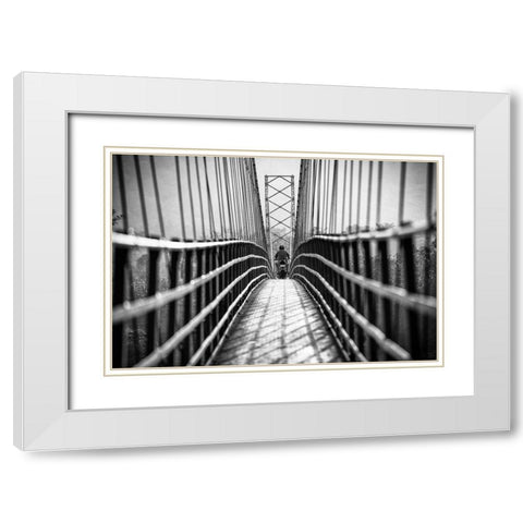 Keralas Streets White Modern Wood Framed Art Print with Double Matting by Tagliarino, Marco