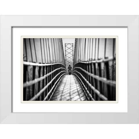 Keralas Streets White Modern Wood Framed Art Print with Double Matting by Tagliarino, Marco