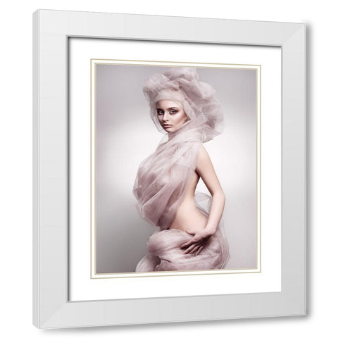 Doll White Modern Wood Framed Art Print with Double Matting by Balistreri, Michele
