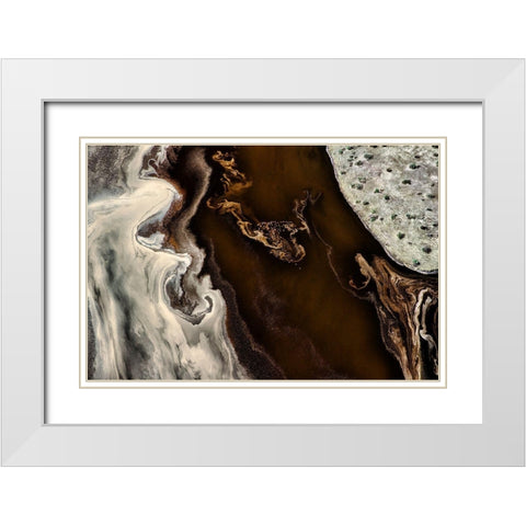 The Pattern White Modern Wood Framed Art Print with Double Matting by Chang, Phillip