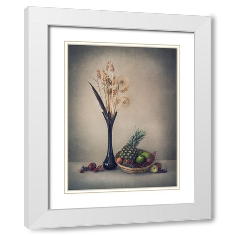 Winter With Fruits White Modern Wood Framed Art Print with Double Matting by Lazarov -, Dimitar
