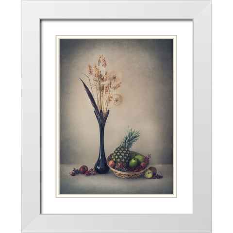 Winter With Fruits White Modern Wood Framed Art Print with Double Matting by Lazarov -, Dimitar